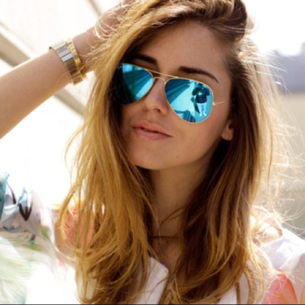 Ray-Ban Classic Mirrored Aviator Sunglasses